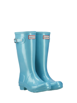 Hunter Kids' Original Nebula Wellington Boots - view 2, Pool Blue