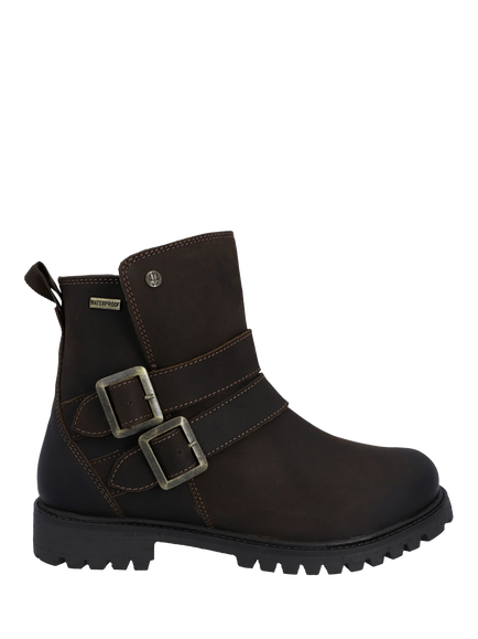 Hunter Ness Leather Waterproof Ankle Boots, Brown