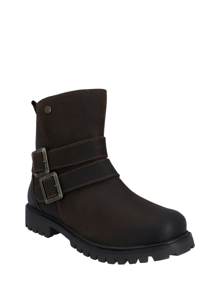 Hunter Ness Leather Waterproof Ankle Boots - view 2, Brown