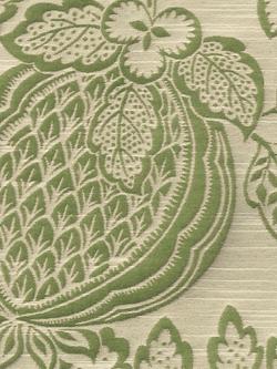 John Lewis x Sanderson Cantaloupe Lined Pencil Pleat Curtains - view 2, Pesto