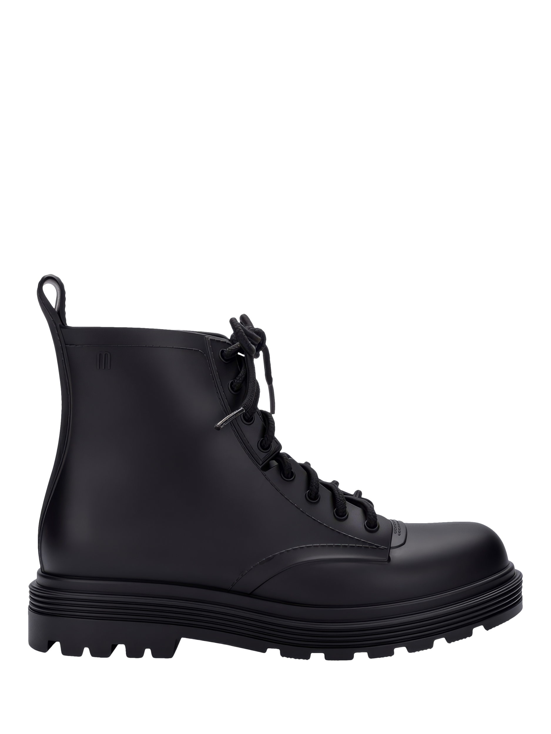 Product image 1 of 4, which shows Mini Melissa Kids' Coturno Jelly Ankle Boots, Black, 10 Jnr