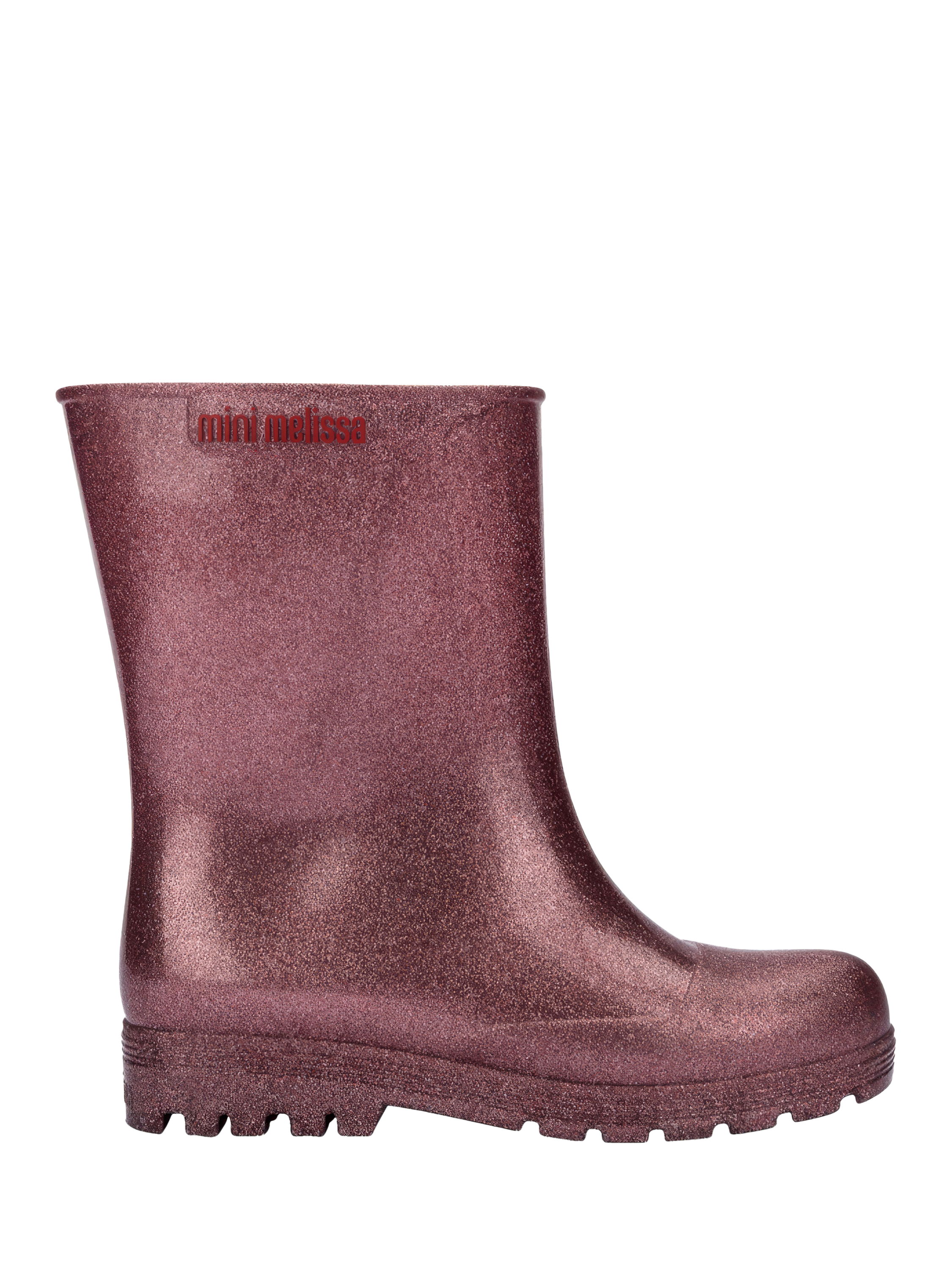 Product image 1 of 4, which shows Mini Melissa Kids' Waterproof Welly Boots, Pink, 12 Jnr