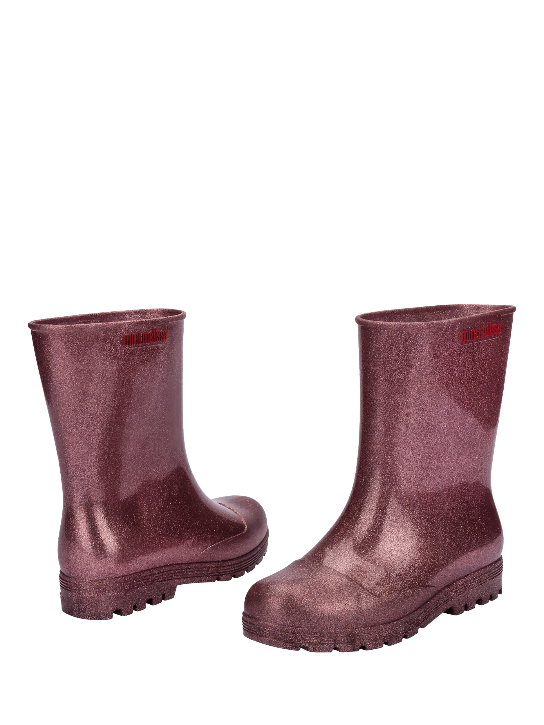 Product image 3 of 4, which shows Mini Melissa Kids' Waterproof Welly Boots, Pink, 12 Jnr