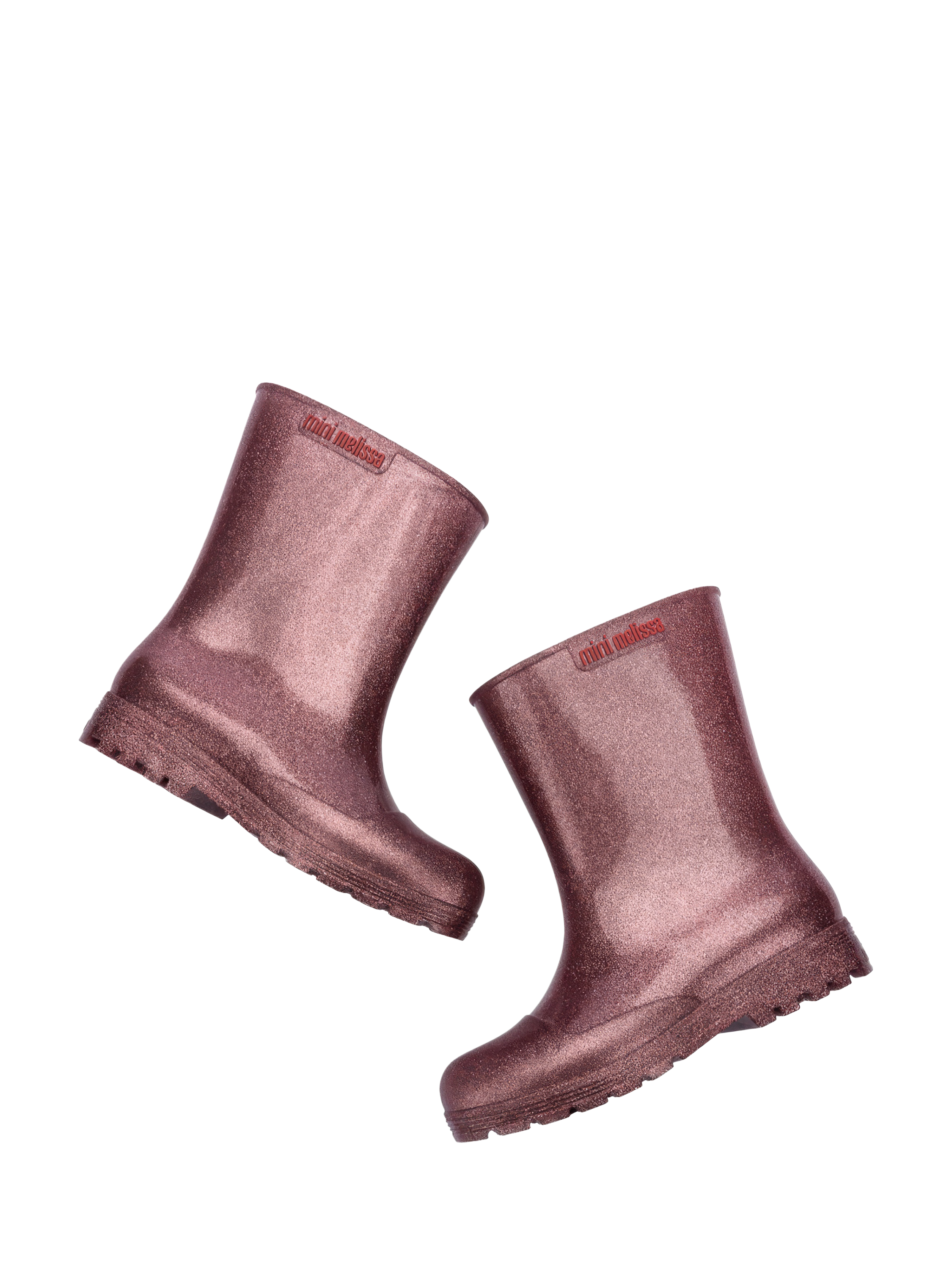 Product image 4 of 4, which shows Mini Melissa Kids' Waterproof Welly Boots, Pink, 12 Jnr
