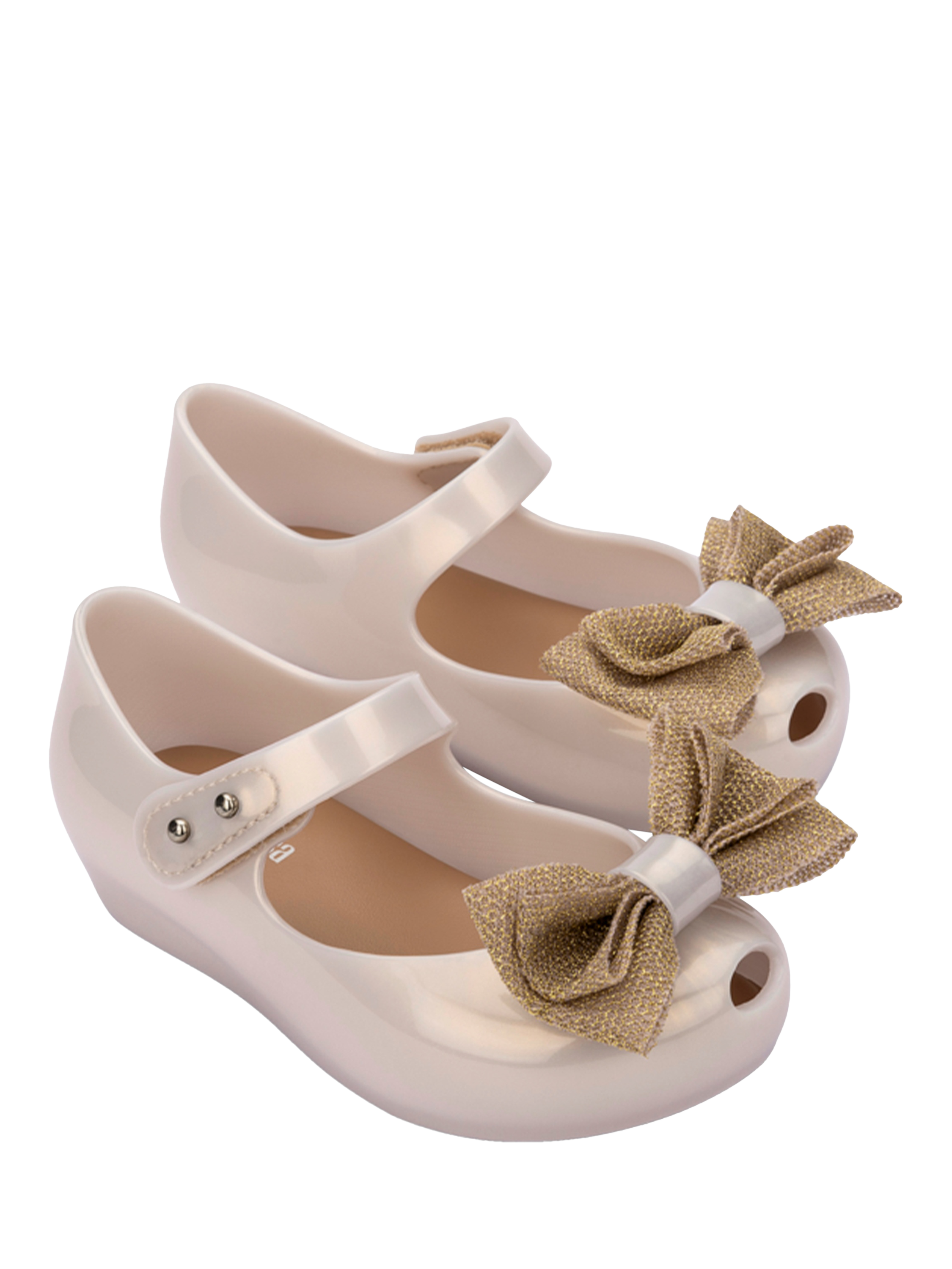 Product image 4 of 4, which shows Mini Melissa Kids' Ultragirl Sweet XII Jelly Ballet Flats, Milky Beige/Brown, 4 Jnr
