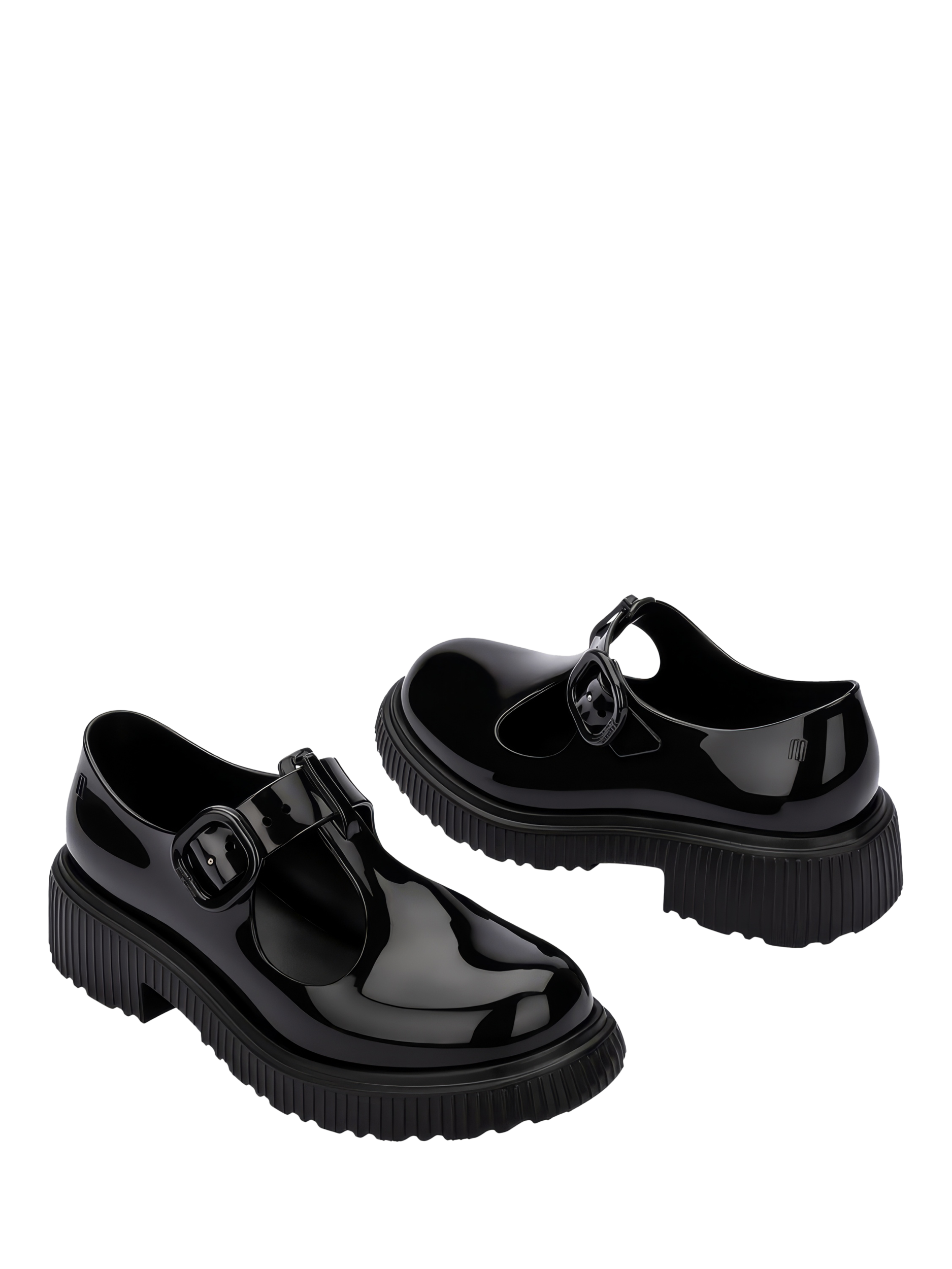 Product image 3 of 5, which shows Mini Melissa Kids' Jackie Jelly Shoes, Black, 10 Jnr
