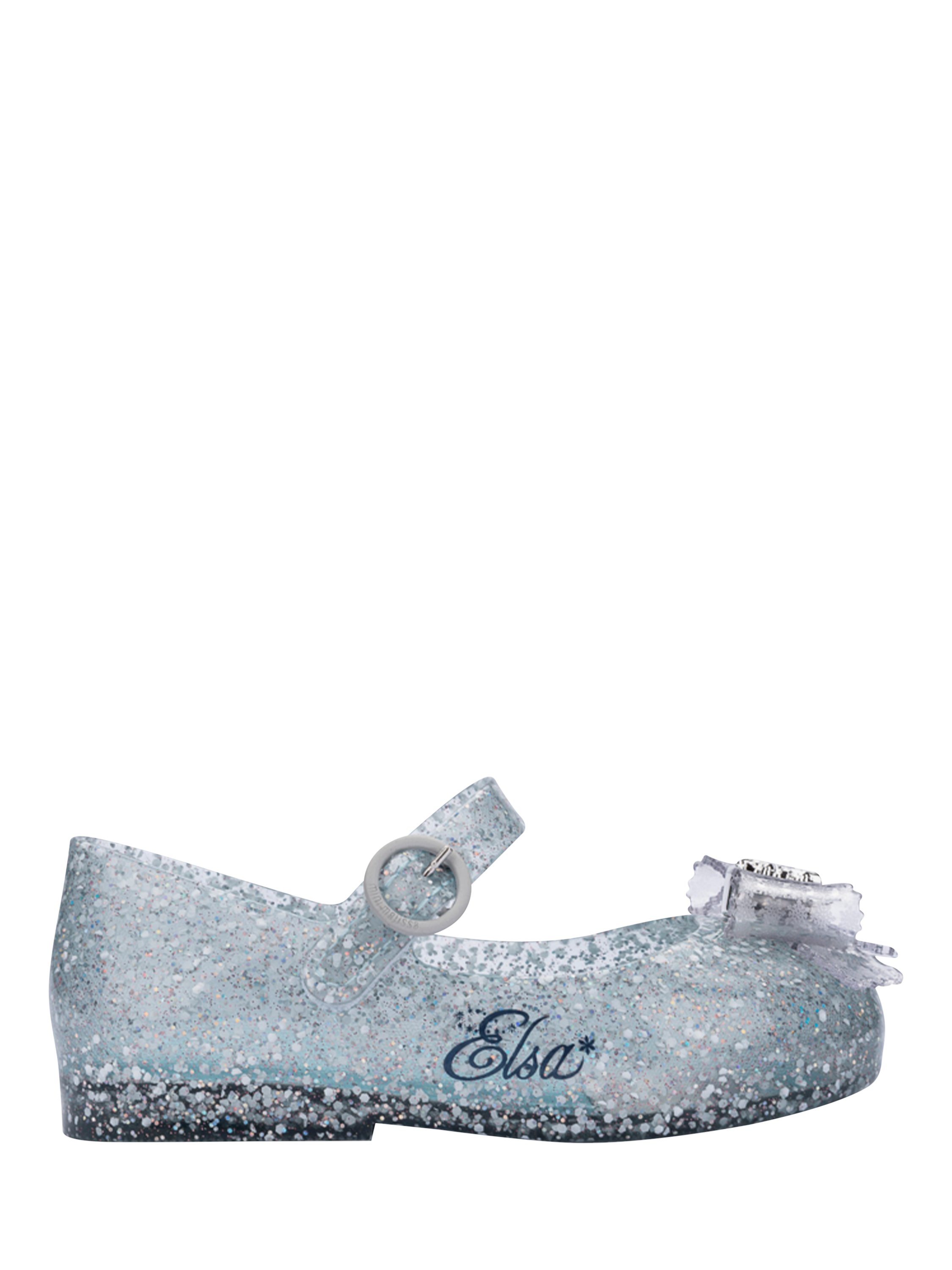 Mini Melissa Kids Disney Frozen Glitter Jelly Shoes Blue