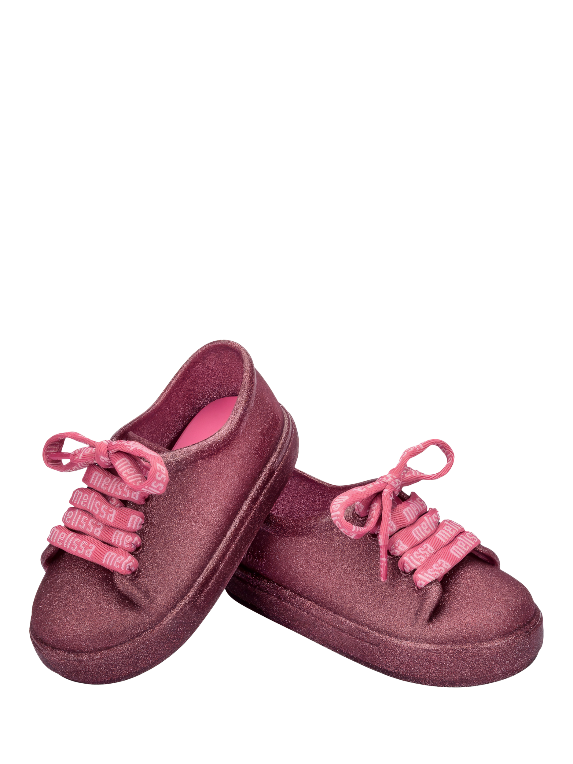 Product image 2 of 4, which shows Mini Melissa Kids' Hip M Lover Lace-Up Shoes, Pink, 4 Jnr