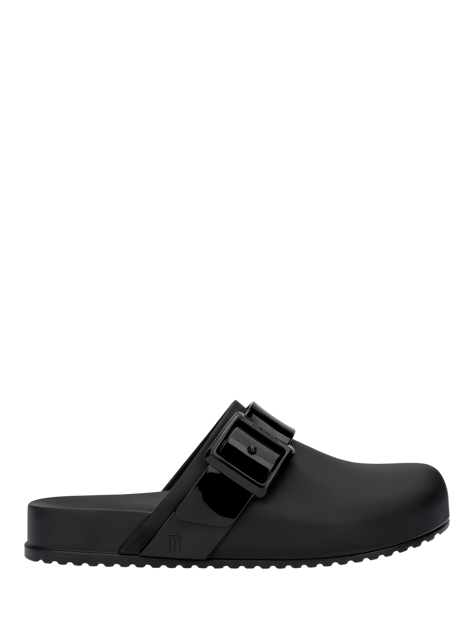 Product image 1 of 4, which shows Mini Melissa Kids' Cozy Jelly Clogs, Black, 1 Jnr