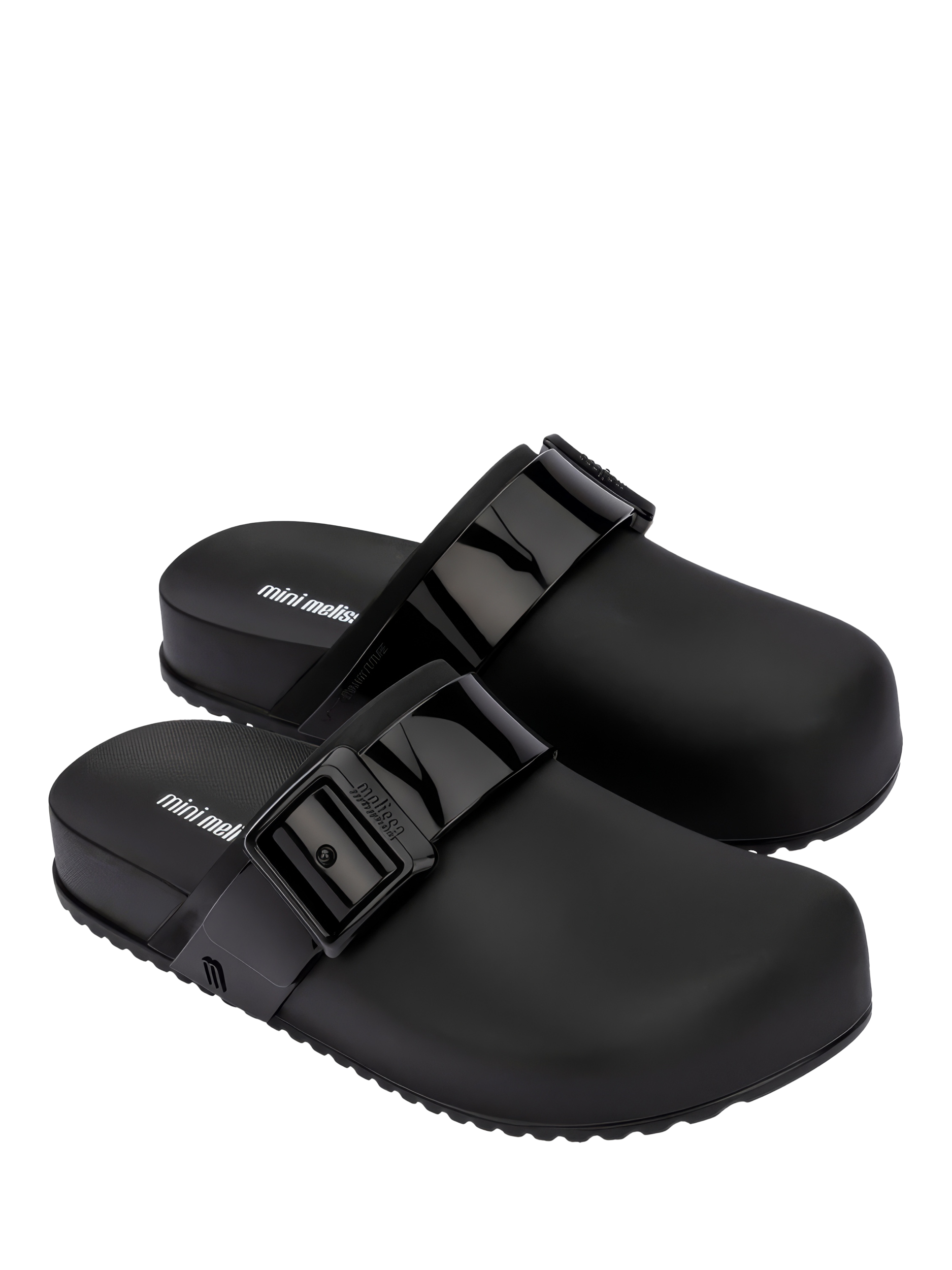 Product image 4 of 4, which shows Mini Melissa Kids' Cozy Jelly Clogs, Black, 1 Jnr