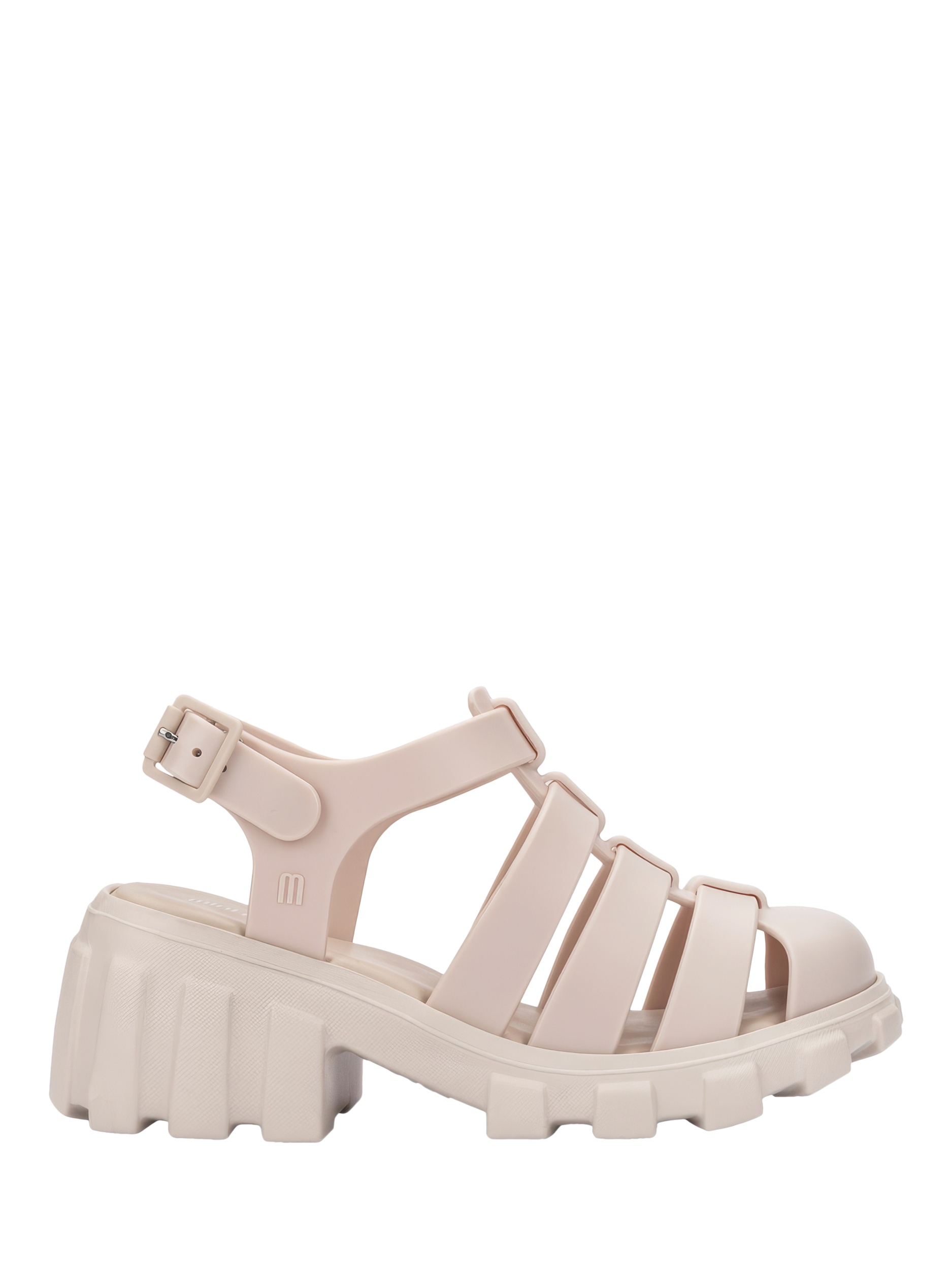 Product image 1 of 5, which shows Mini Melissa Kids' Megan Jelly Sandals, Beige, 1 Jnr