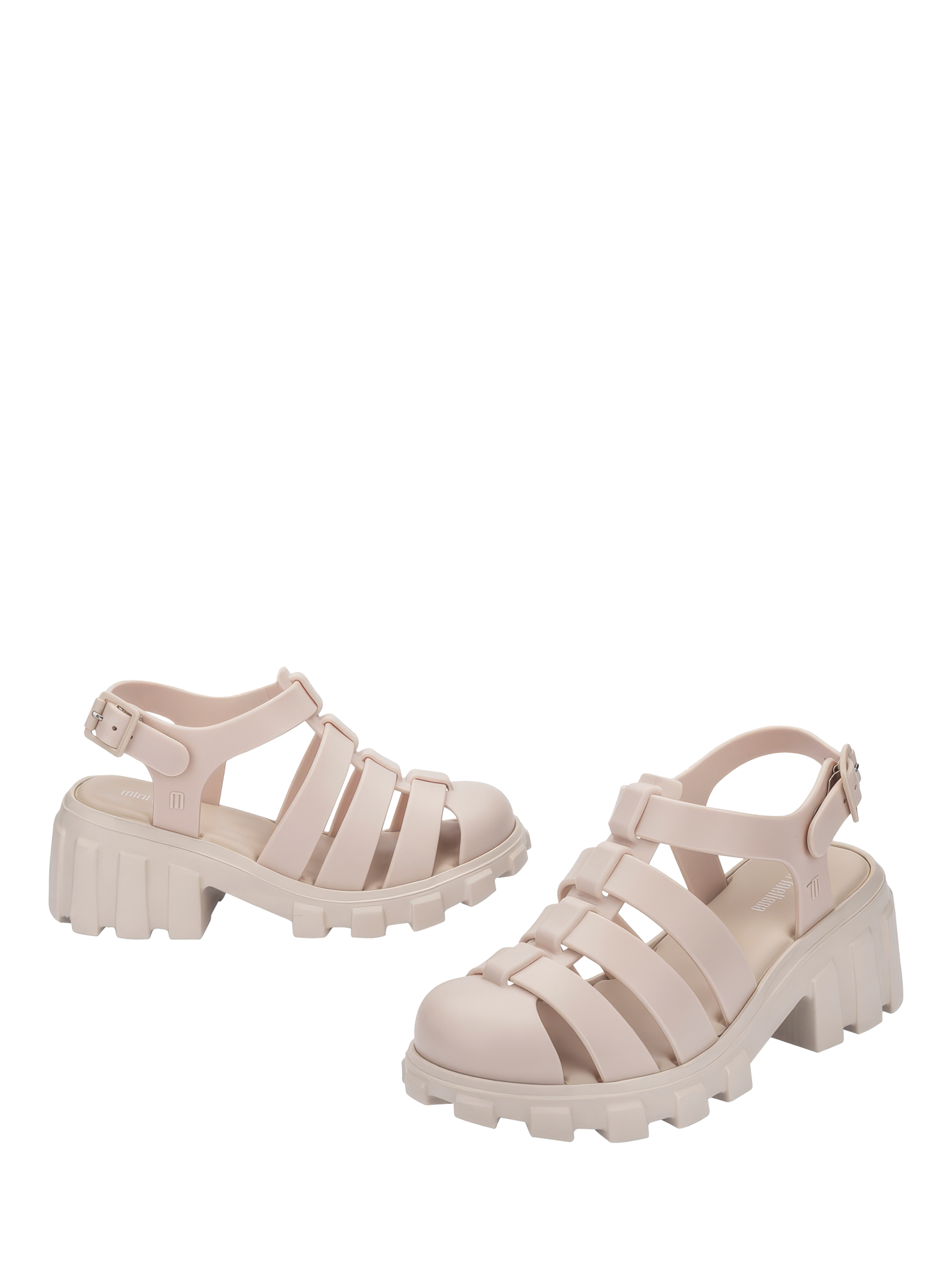 Product image 3 of 5, which shows Mini Melissa Kids' Megan Jelly Sandals, Beige, 1 Jnr