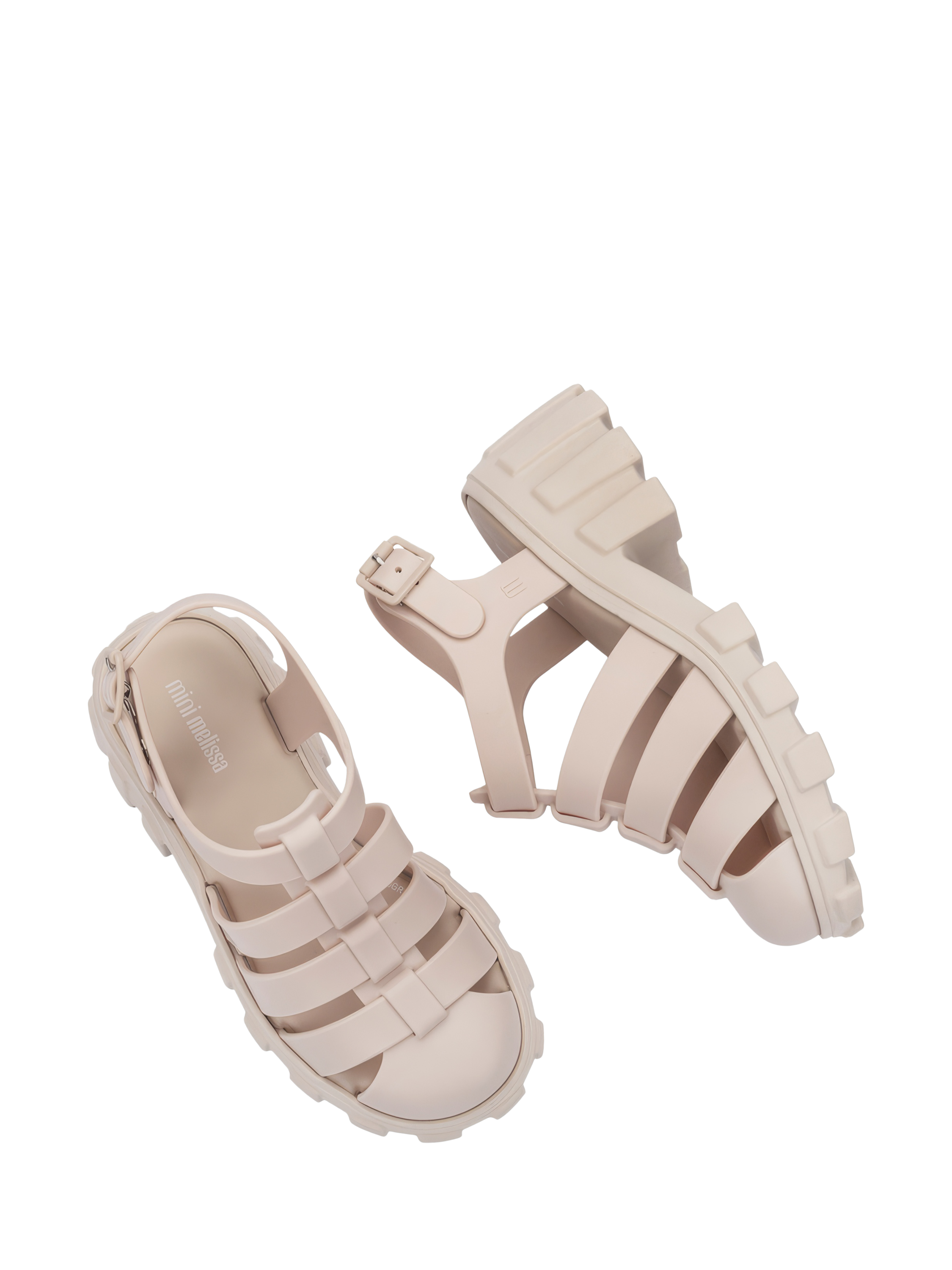 Product image 4 of 5, which shows Mini Melissa Kids' Megan Jelly Sandals, Beige, 1 Jnr