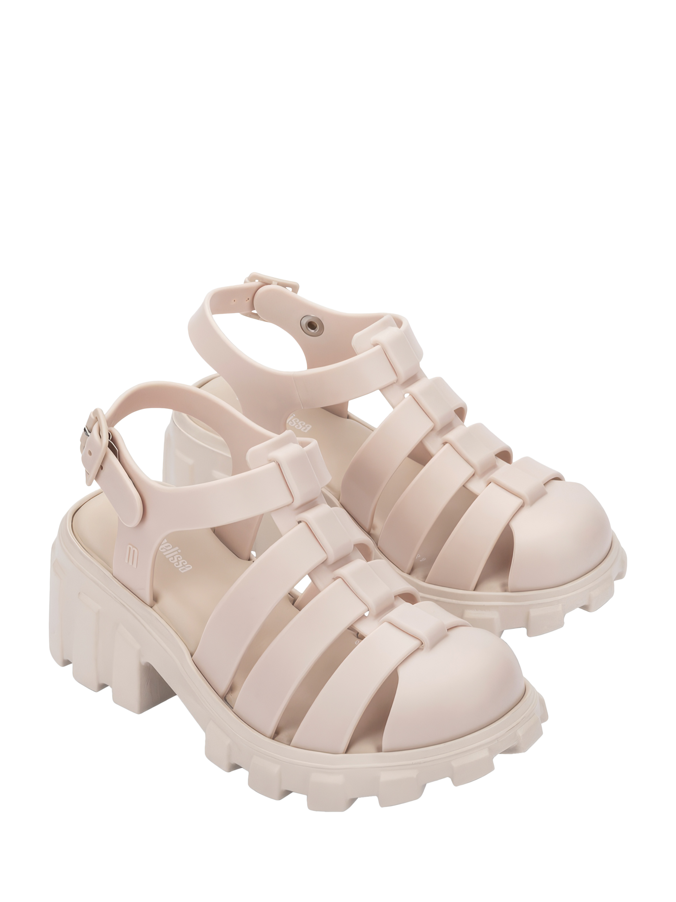 Product image 5 of 5, which shows Mini Melissa Kids' Megan Jelly Sandals, Beige, 1 Jnr