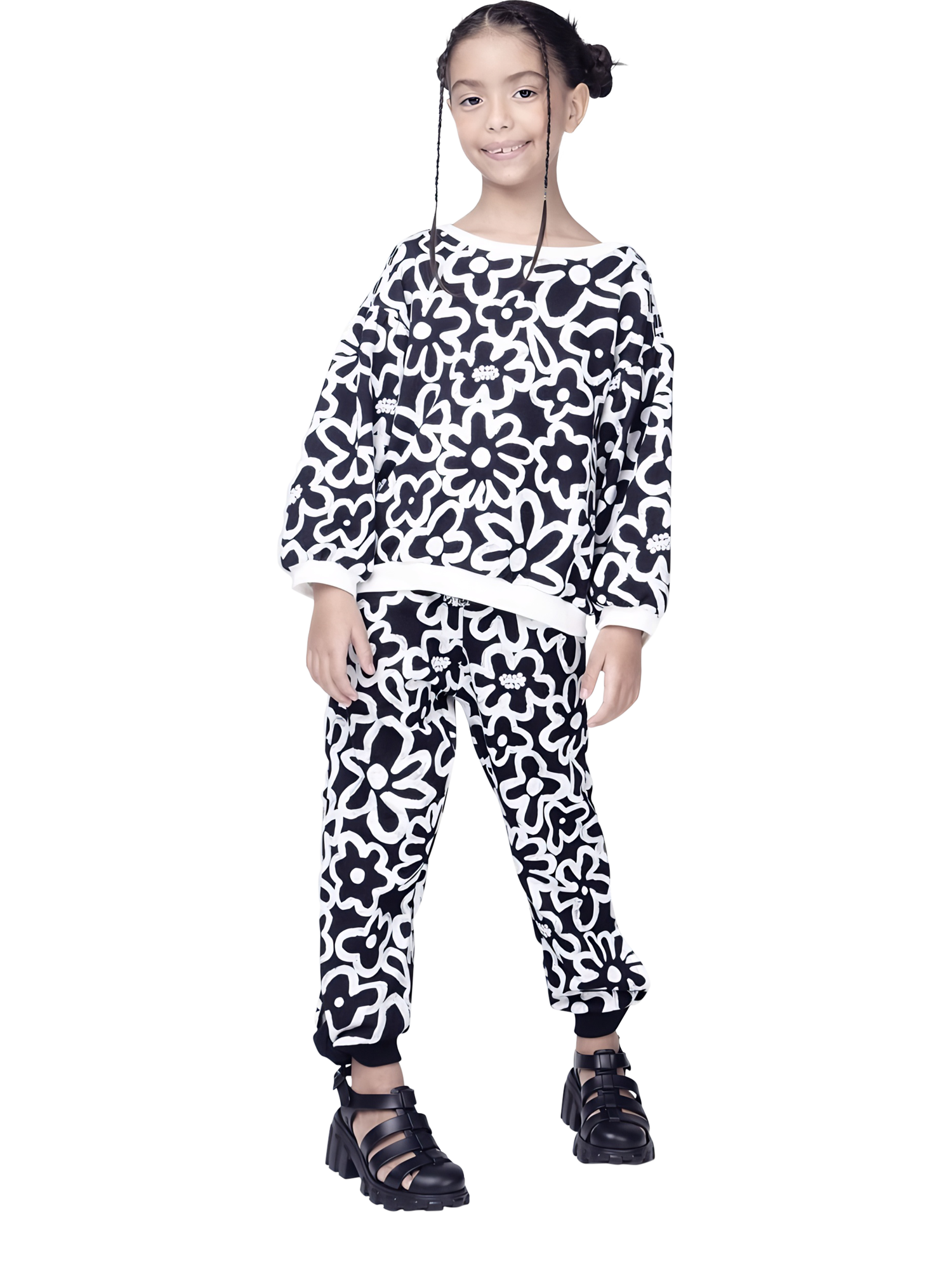 Product image 2 of 5, which shows Mini Melissa Kids' Megan Jelly Sandals, Black, 1 Jnr