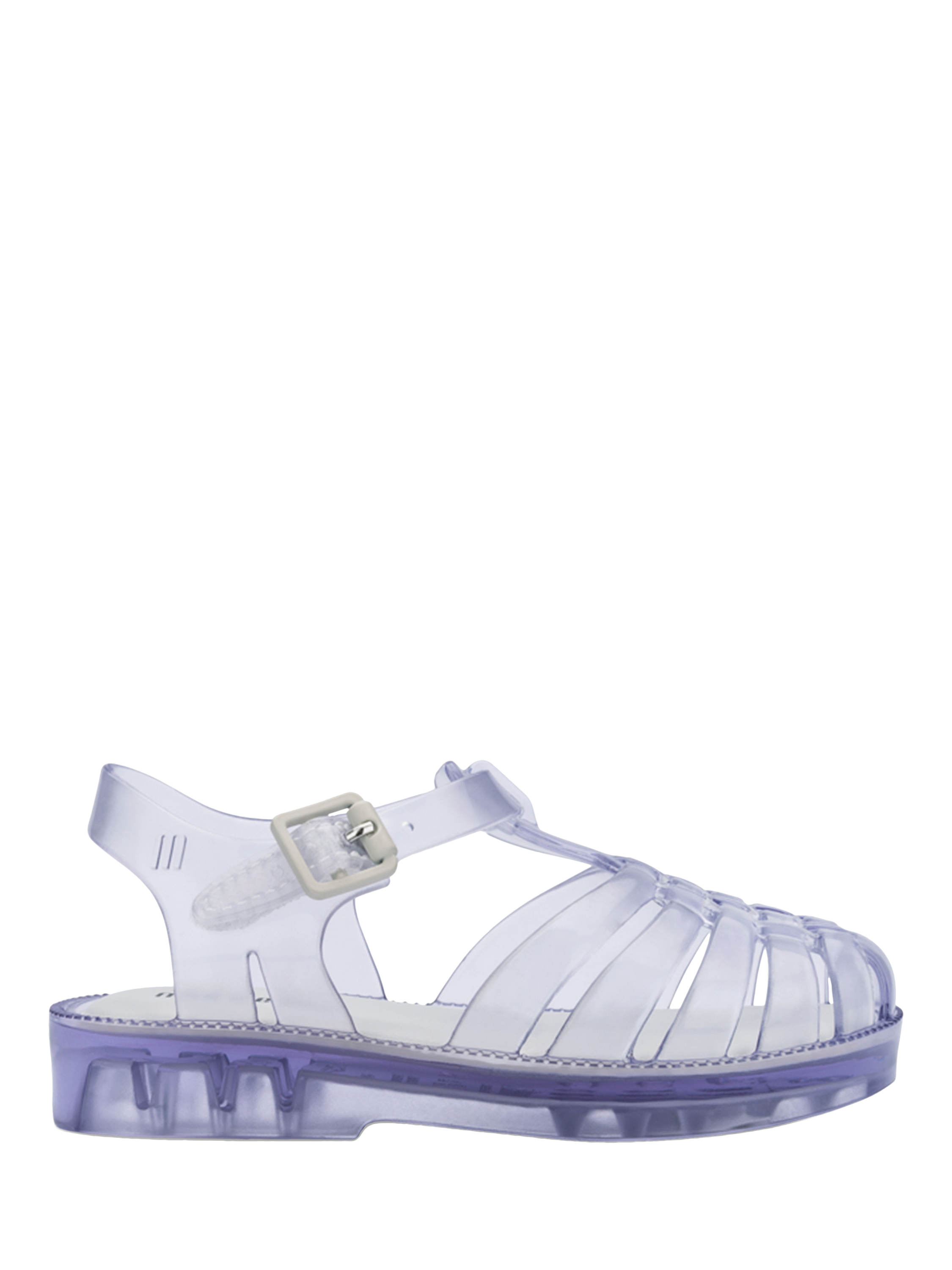 Product image 1 of 4, which shows Mini Melissa Kids' Possession Jelly Sandals, Glass, 4 Jnr