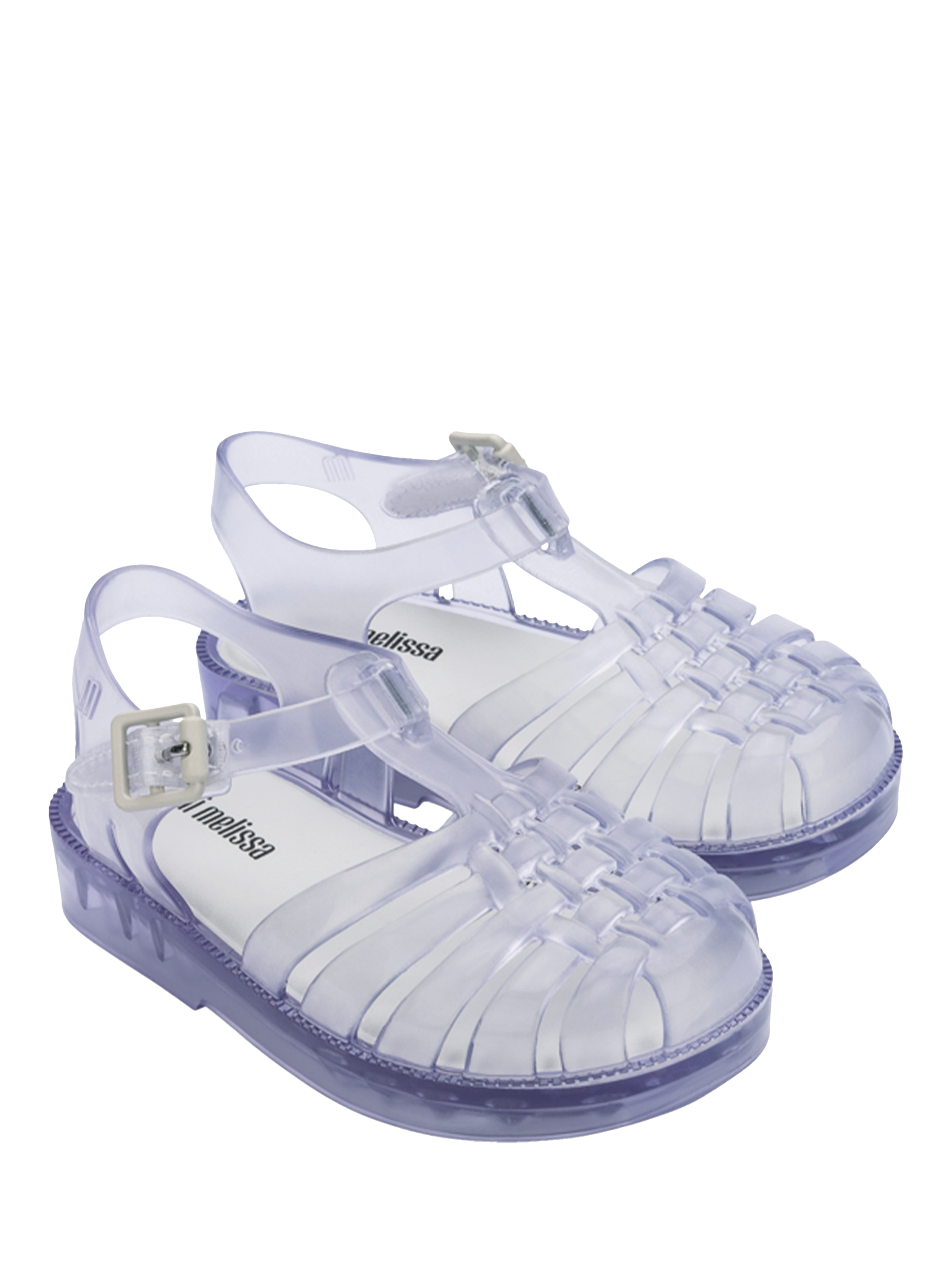 Product image 4 of 4, which shows Mini Melissa Kids' Possession Jelly Sandals, Glass, 4 Jnr