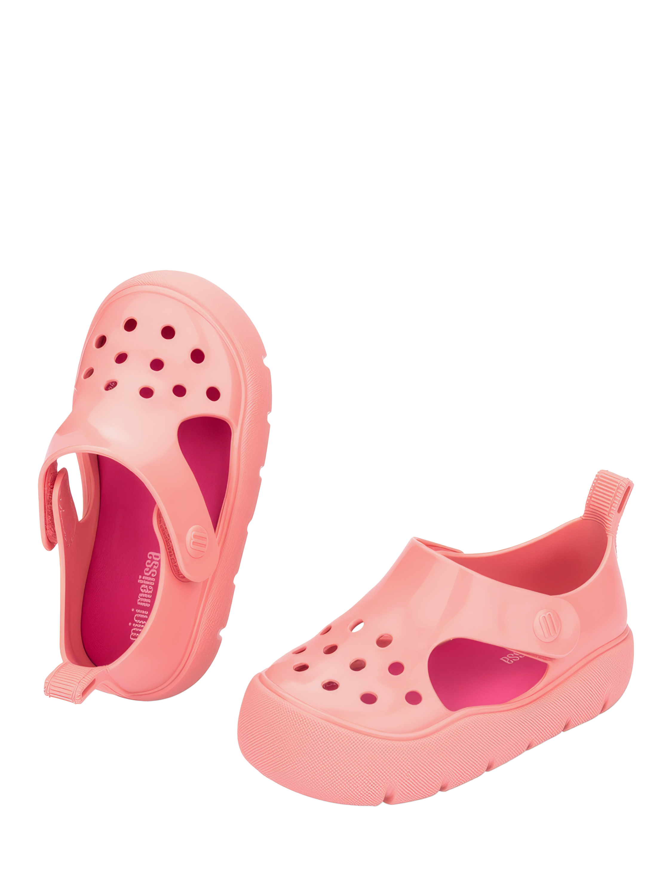 Product image 2 of 4, which shows Mini Melissa Kids' Bowie Jelly Sandals, Pink, 4 Jnr