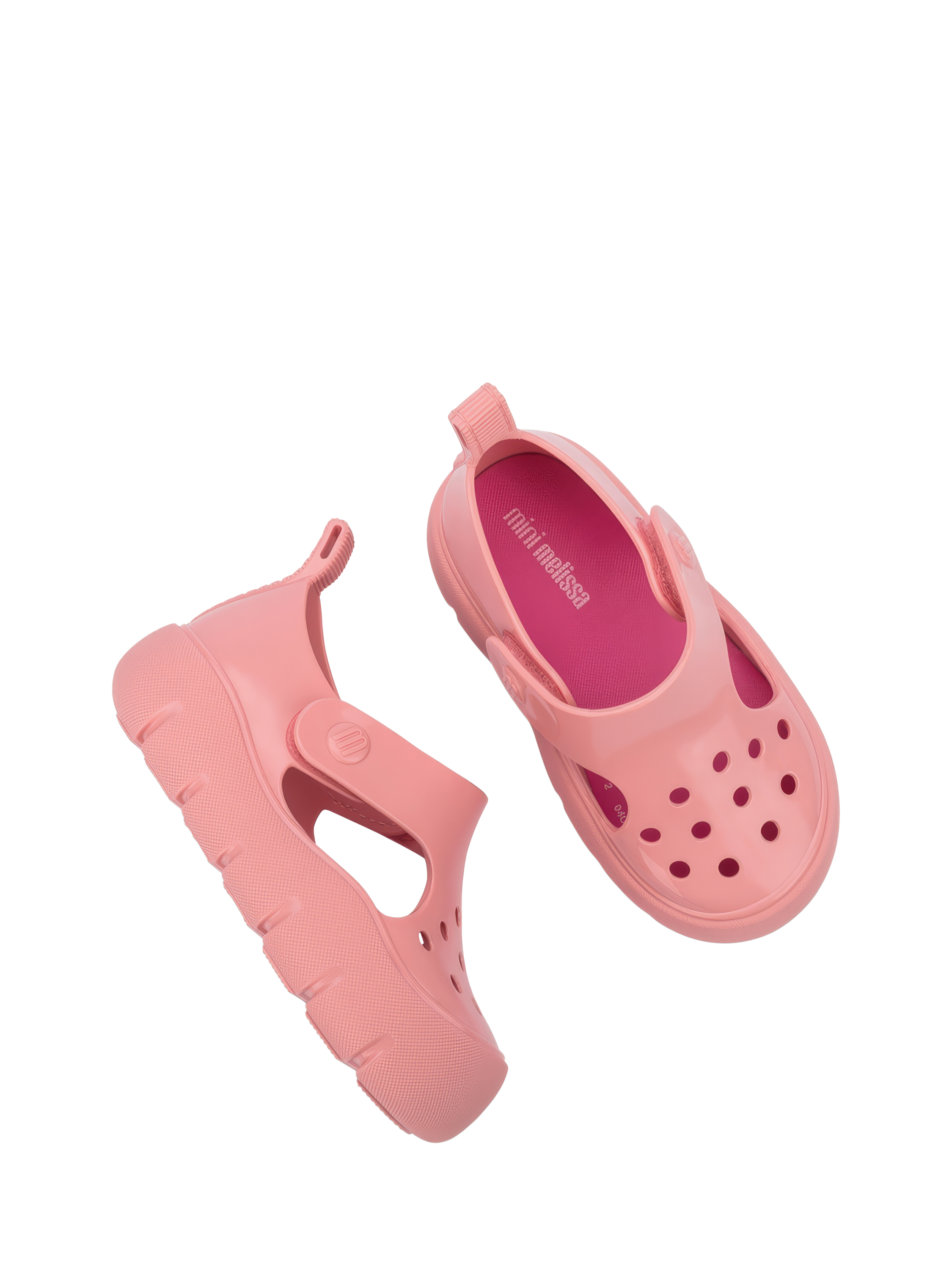 Product image 3 of 4, which shows Mini Melissa Kids' Bowie Jelly Sandals, Pink, 4 Jnr