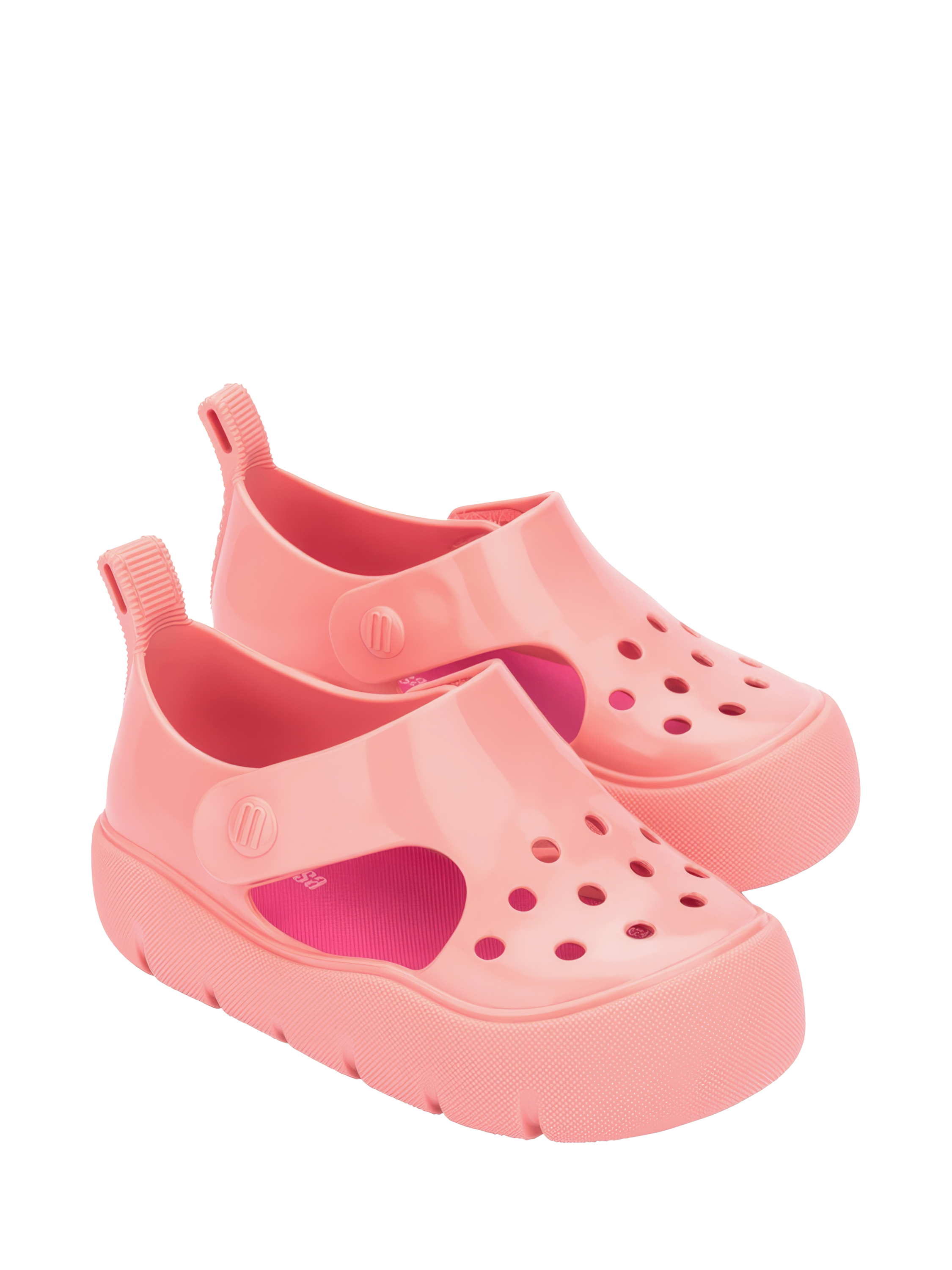 Product image 4 of 4, which shows Mini Melissa Kids' Bowie Jelly Sandals, Pink, 4 Jnr