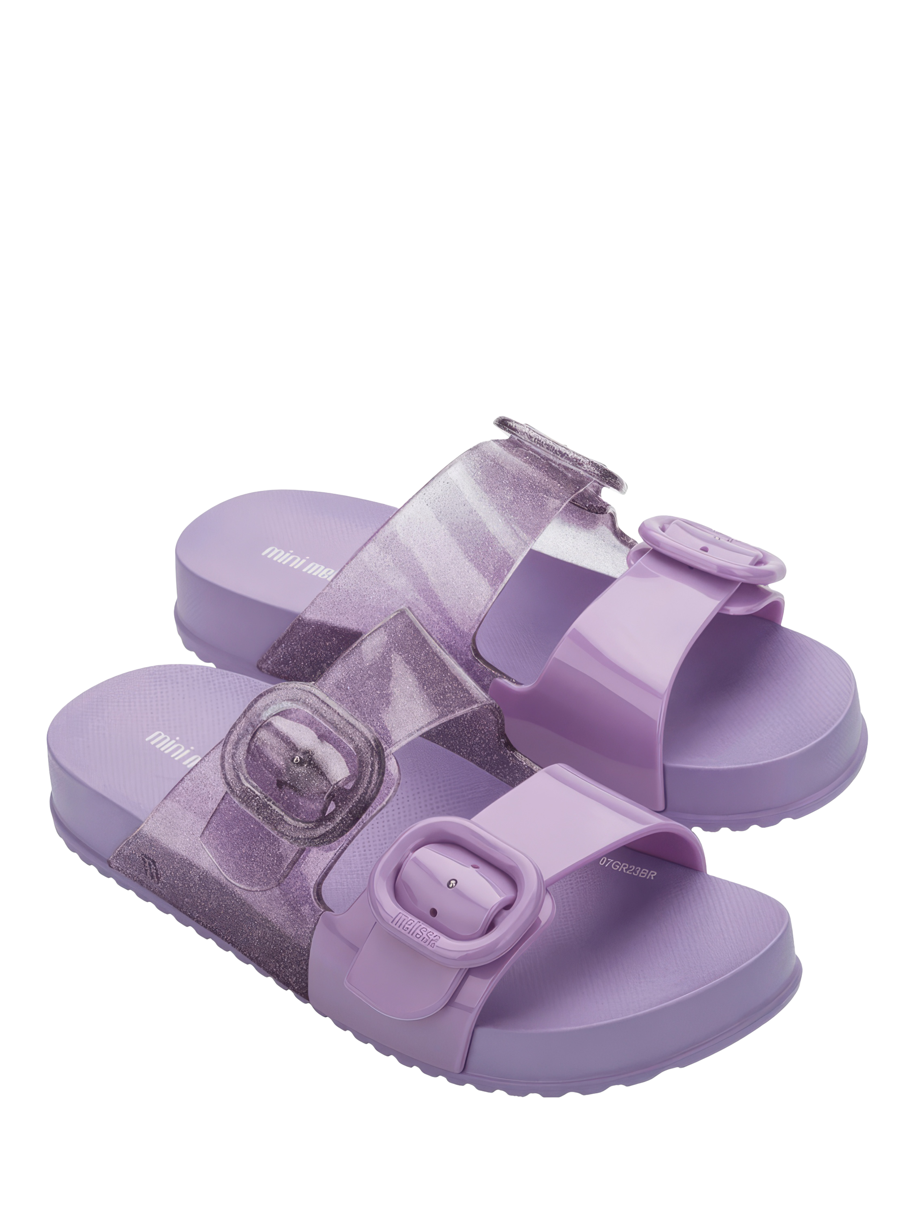 Product image 2 of 2, which shows Mini Melissa Kids' Cosy Jelly Sliders, Lilac, 10 Jnr