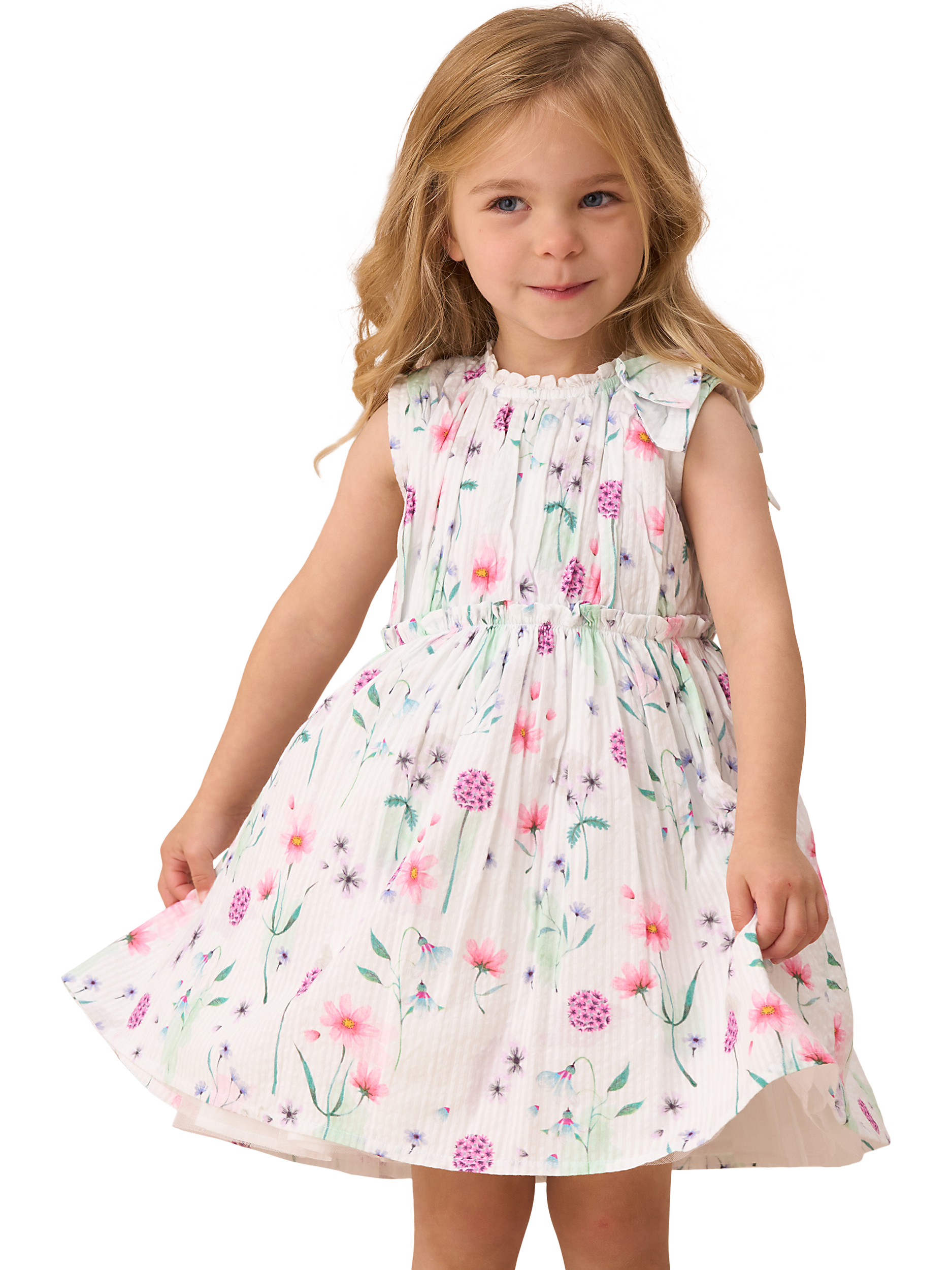 Angel & Rocket Baby Floral Dresss and Bloomers Set, Multi