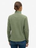 Superdry Polar Fleece Half Zip Jumper, Laurel Khaki