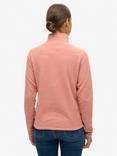 Superdry Polar Fleece Half Zip Jumper, Ash Rose