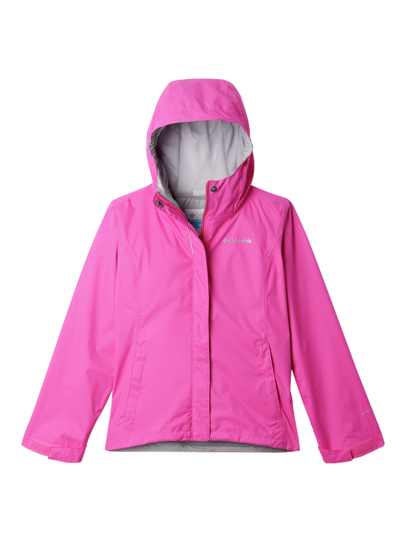 Product image 1 of 3, which shows Columbia Kids' Arcadia II Waterproof Jacket, Pink Ice, S