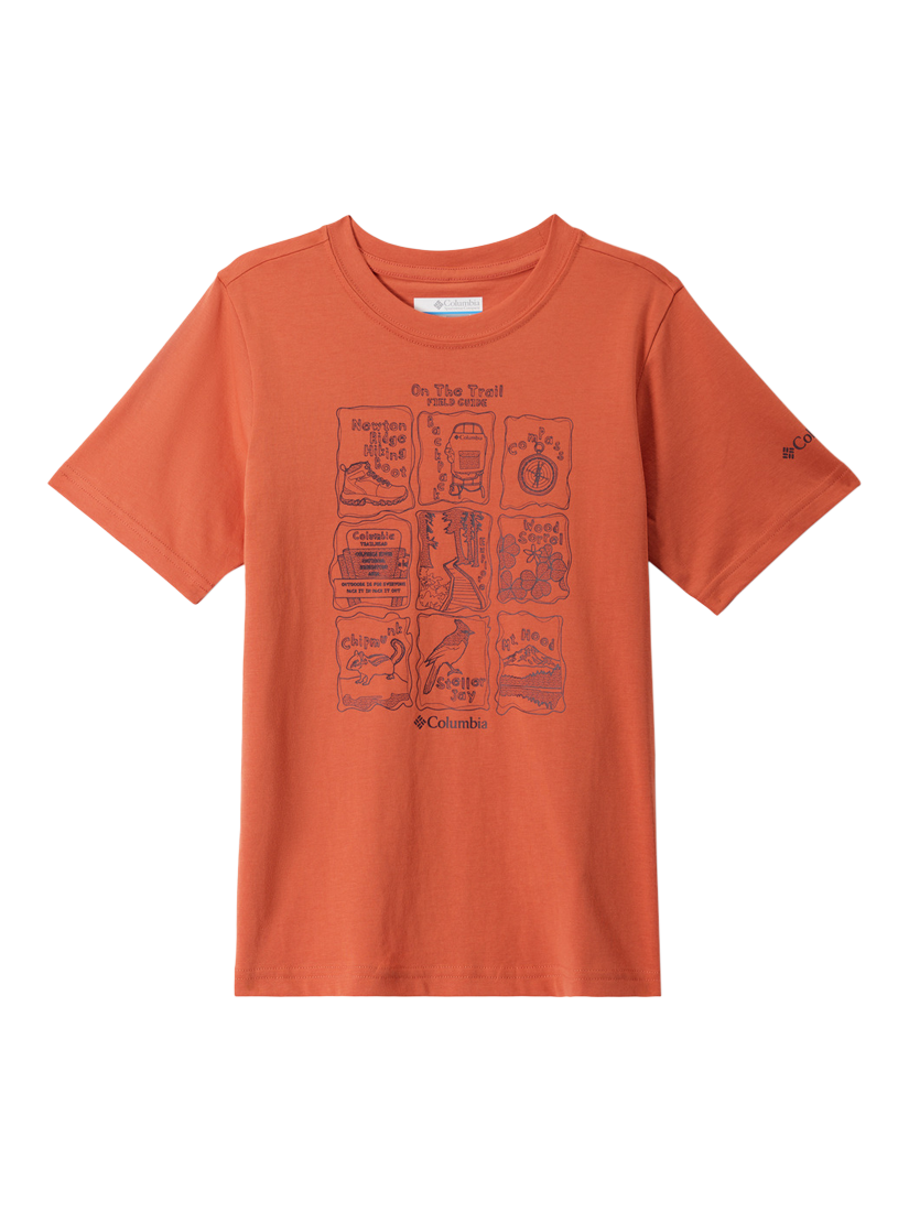 Product image 1 of 3, which shows Columbia Kids' Valley Creek Cotton Short Sleeve T-Shirt, Tuscan, XS
