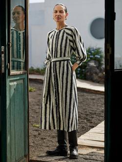 Whistles Hazy Stripe Mabel Dress, Ivory/Multi, Ivory/Multi