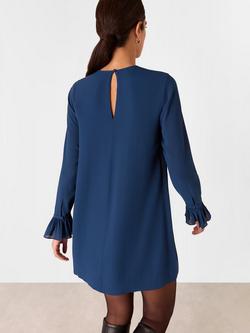 Whistles Jemma Ruched Panel Mini Dress, Blue - view 2, Blue