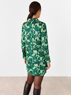 Whistles Spun Bouquet Mini Dress, Green/Multi - view 2, Green/Multi