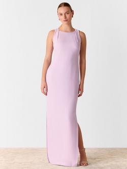 Whistles Tie Back Maxi Dress, Lilac, Lilac