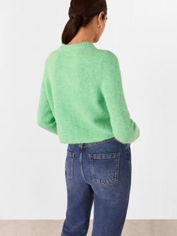 Whistles Chunky Knit Cardigan, Green - view 2, Green