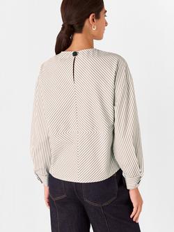 Whistles Kirstie Stripe Top, White/Multi - view 2, White/Multi