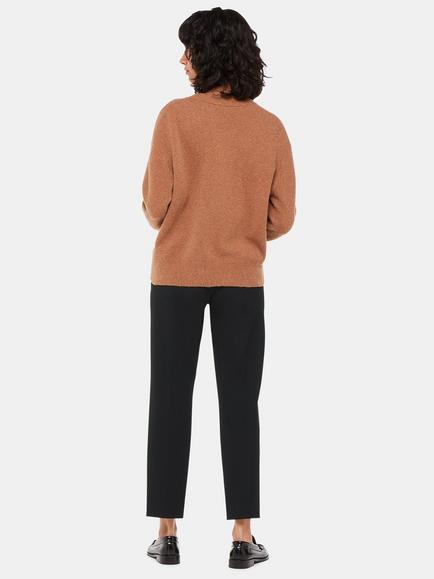Whistles Petite Lily Cigarette Trousers, Black - view 2, Black