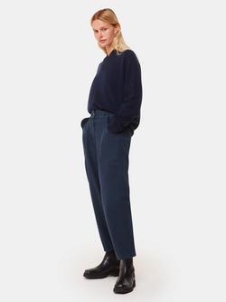 Whistles Petite Tessa Trousers, Navy - view 2, Navy