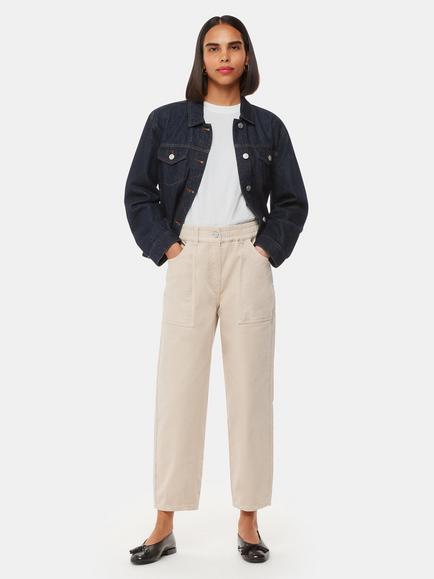 Whistles Petite Tessa Trousers, Beige, Beige