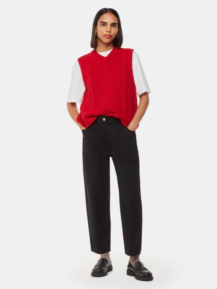 Whistles Petite Tessa Trousers, Black, Black