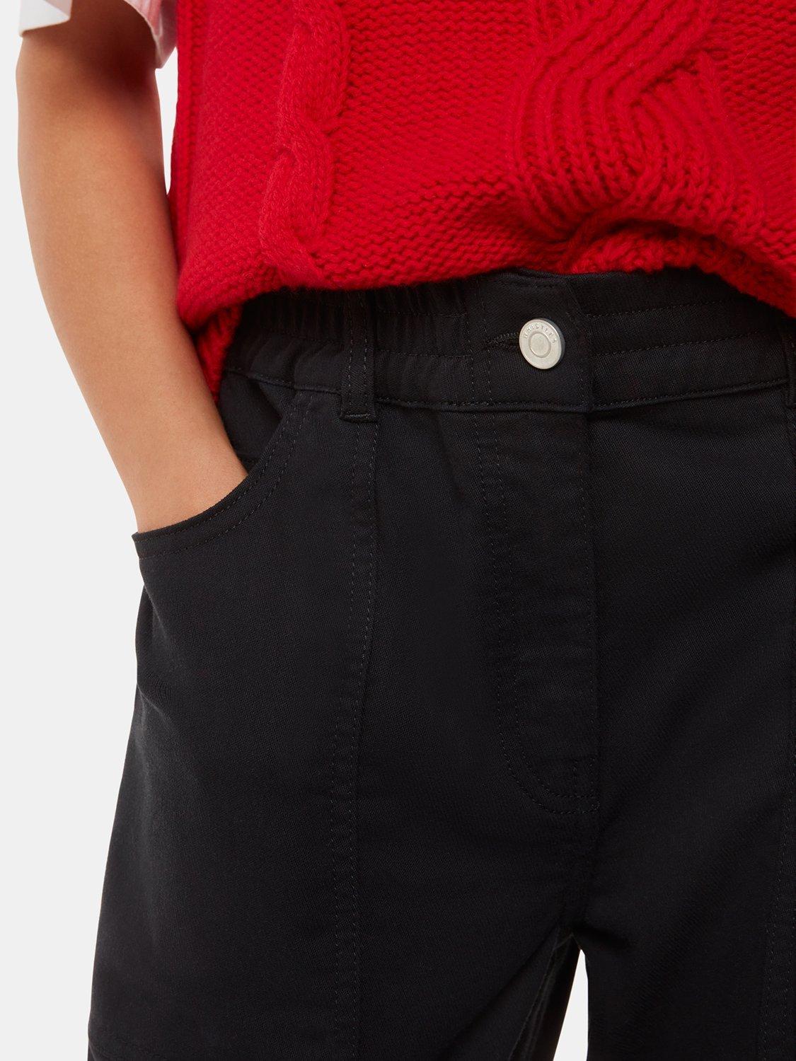 Product image 4 of 6, which shows Whistles Petite Tessa Trousers, Black, 6