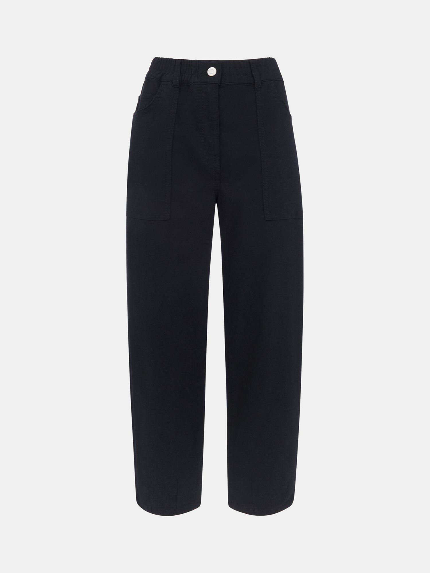 Product image 6 of 6, which shows Whistles Petite Tessa Trousers, Black, 6