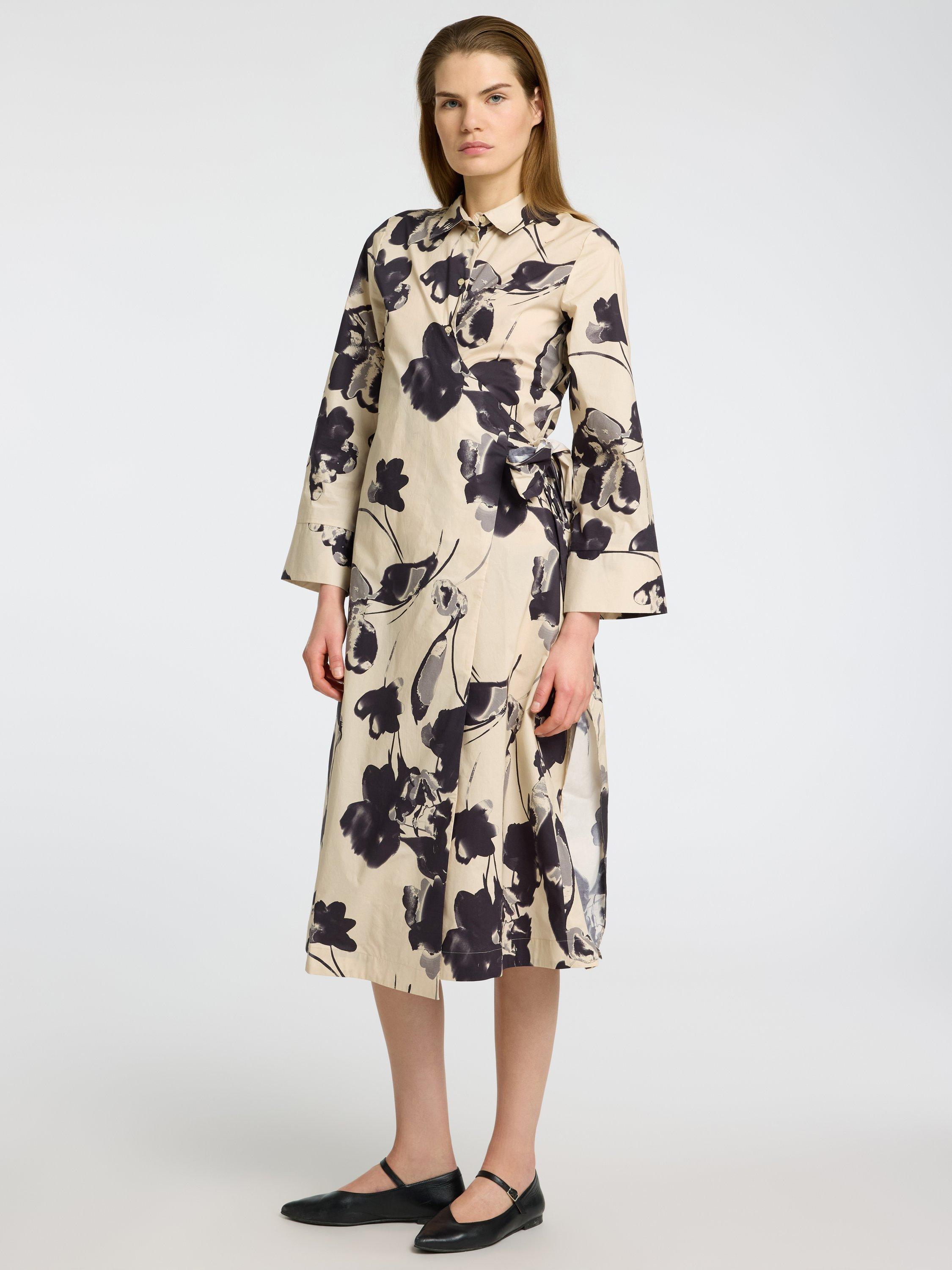 Product image 2 of 6, which shows Selected Aviana Pure Organic Cotton Dress, Beige/Black, 38