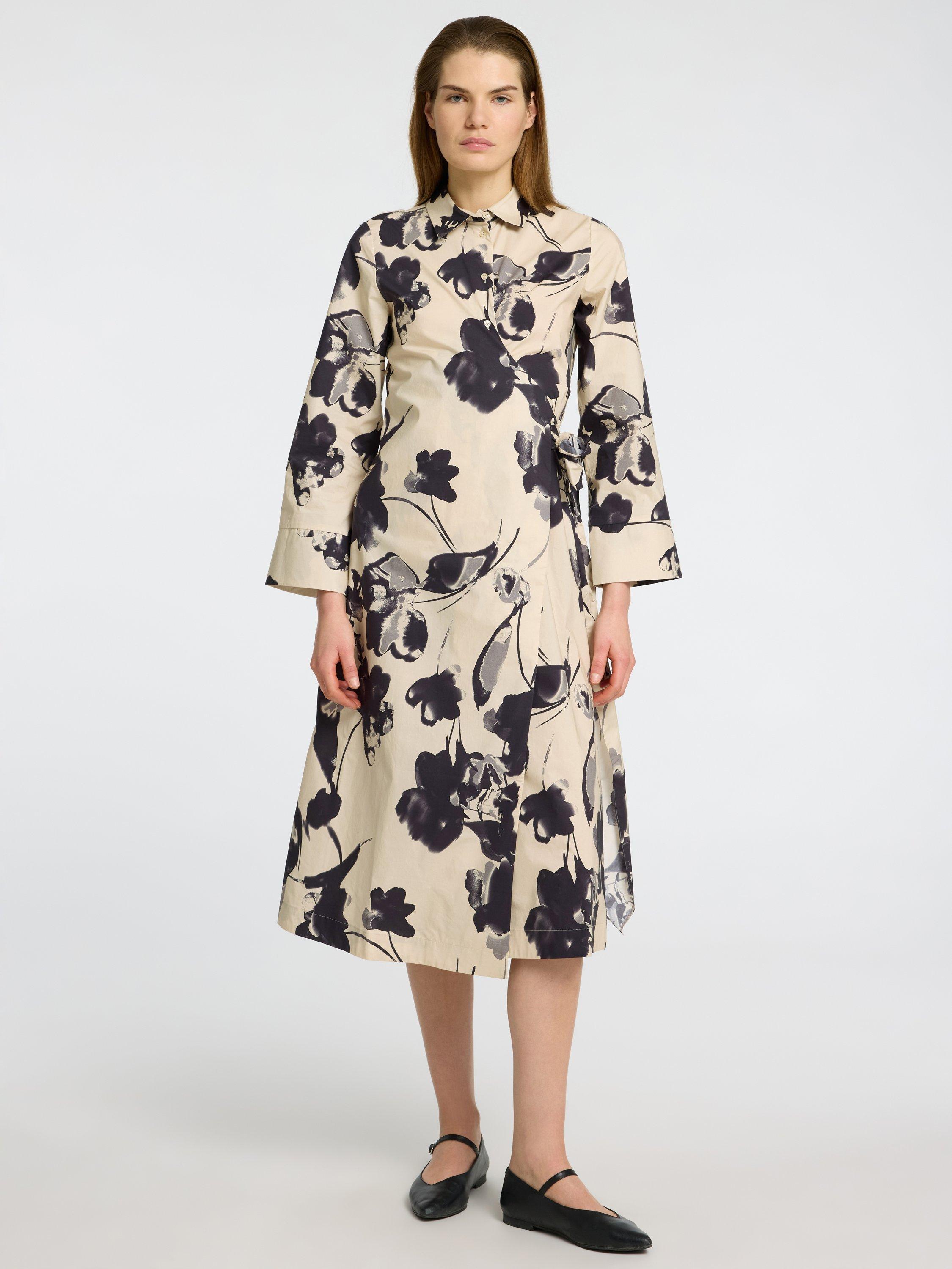 Product image 3 of 6, which shows Selected Aviana Pure Organic Cotton Dress, Beige/Black, 38