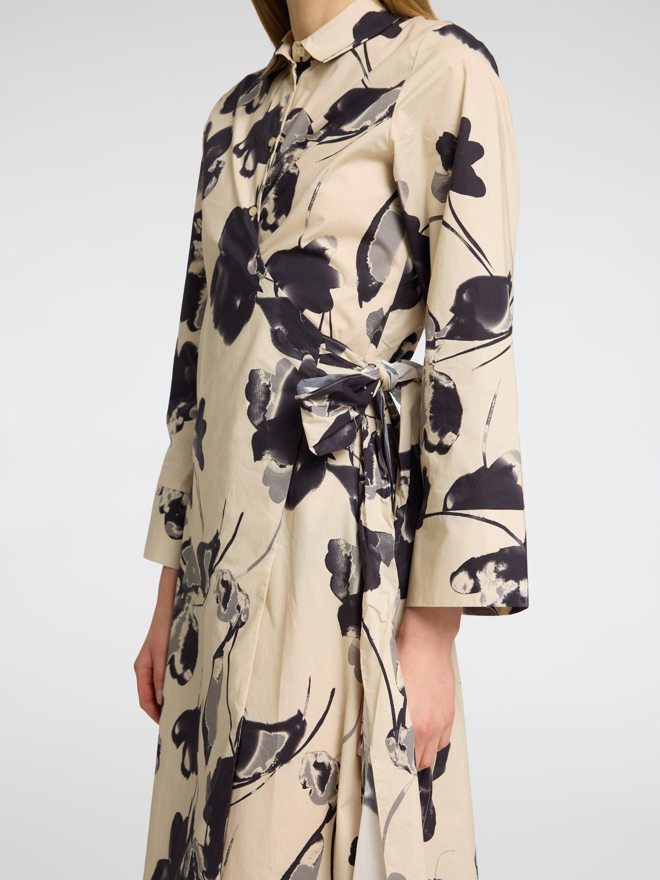 Product image 4 of 6, which shows Selected Aviana Pure Organic Cotton Dress, Beige/Black, 38