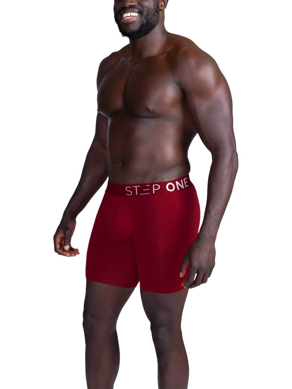 Product image 3 of 5, which shows Step One Bamboo Boxer Briefs, Red, S