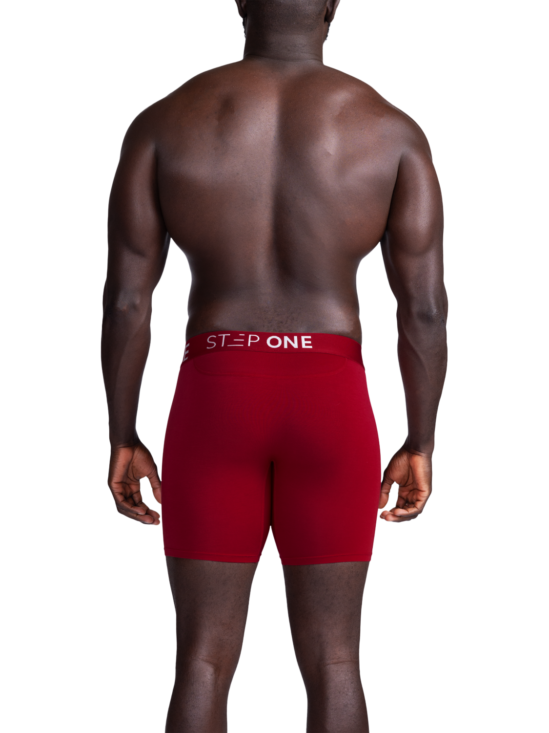 Product image 4 of 5, which shows Step One Bamboo Boxer Briefs, Red, S