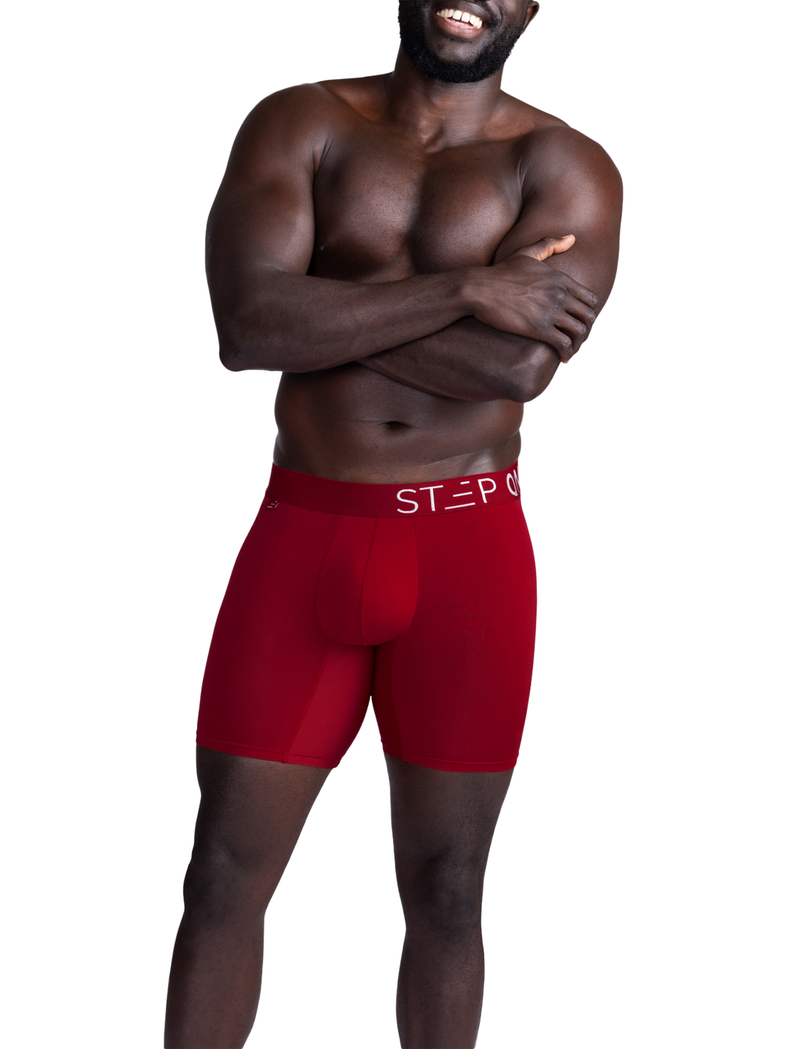 Product image 5 of 5, which shows Step One Bamboo Boxer Briefs, Red, S