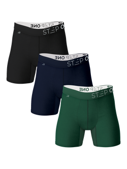 Step One Bamboo Boxer Briefs, Multi, Pack of 3, Multi