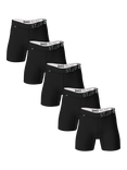 Step One Bamboo Boxer Briefs, Black, Pack of 5